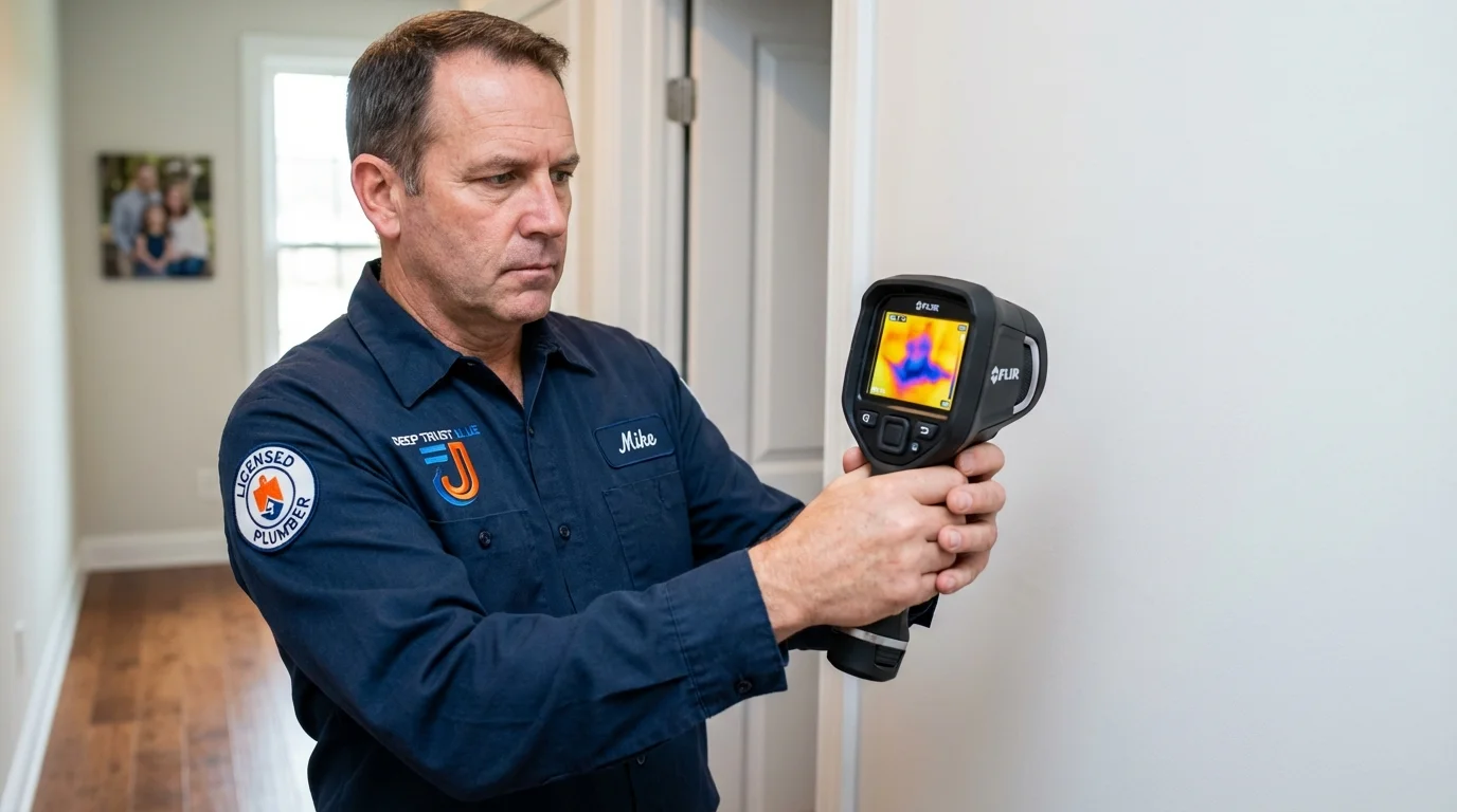 Thermal imaging leak detection by Johns Plumbing LLC in Martinsville
